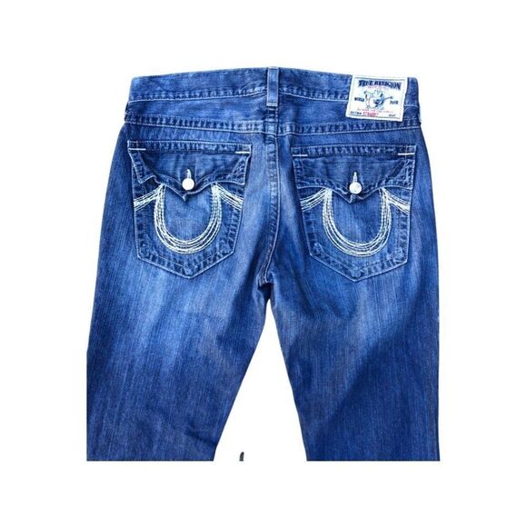 TRUE Religion Jeans Size 36 STRAIGHT Blue - Picture 3 of 5